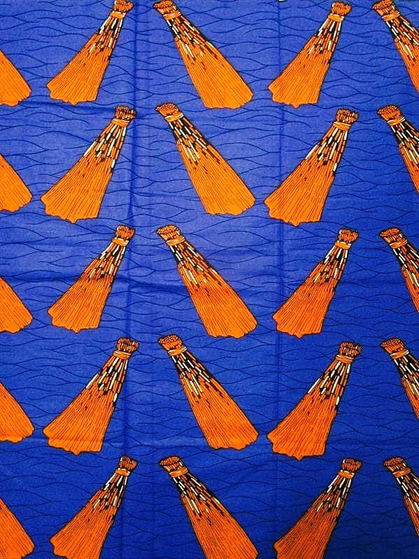 画像1: アフリカンプリント生地 パーニュ