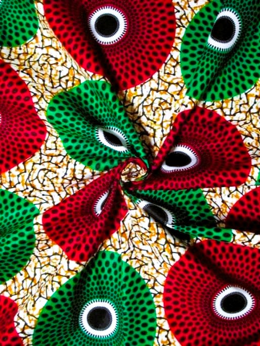 画像: アフリカンプリント生地 パーニュ