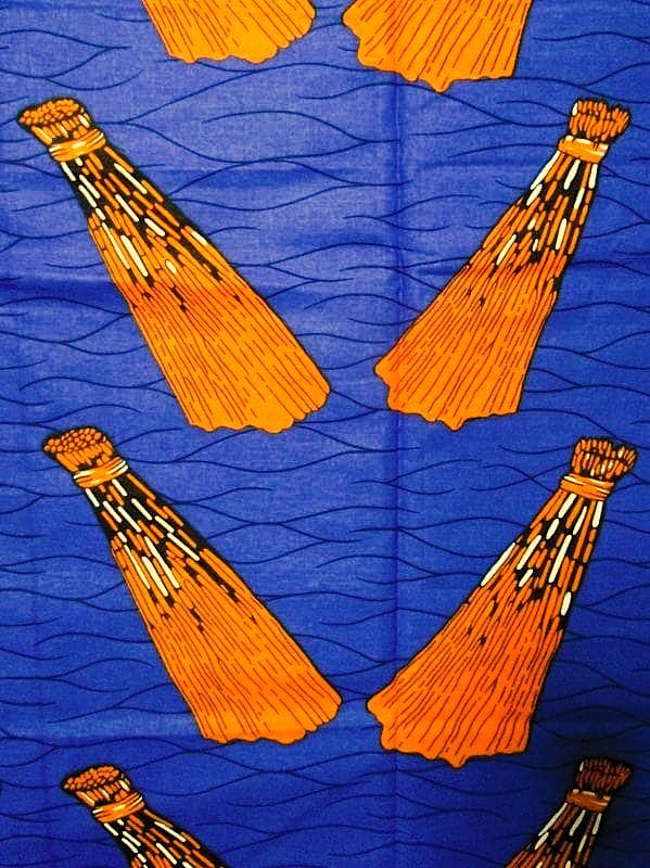 画像: アフリカンプリント生地 パーニュ