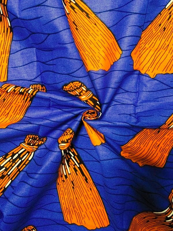 画像: アフリカンプリント生地 パーニュ