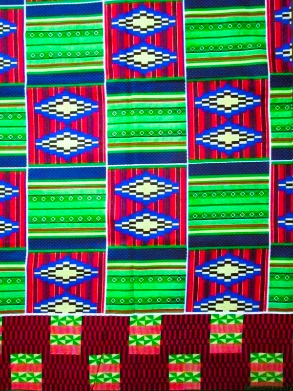 画像: アフリカンプリント生地 パーニュ