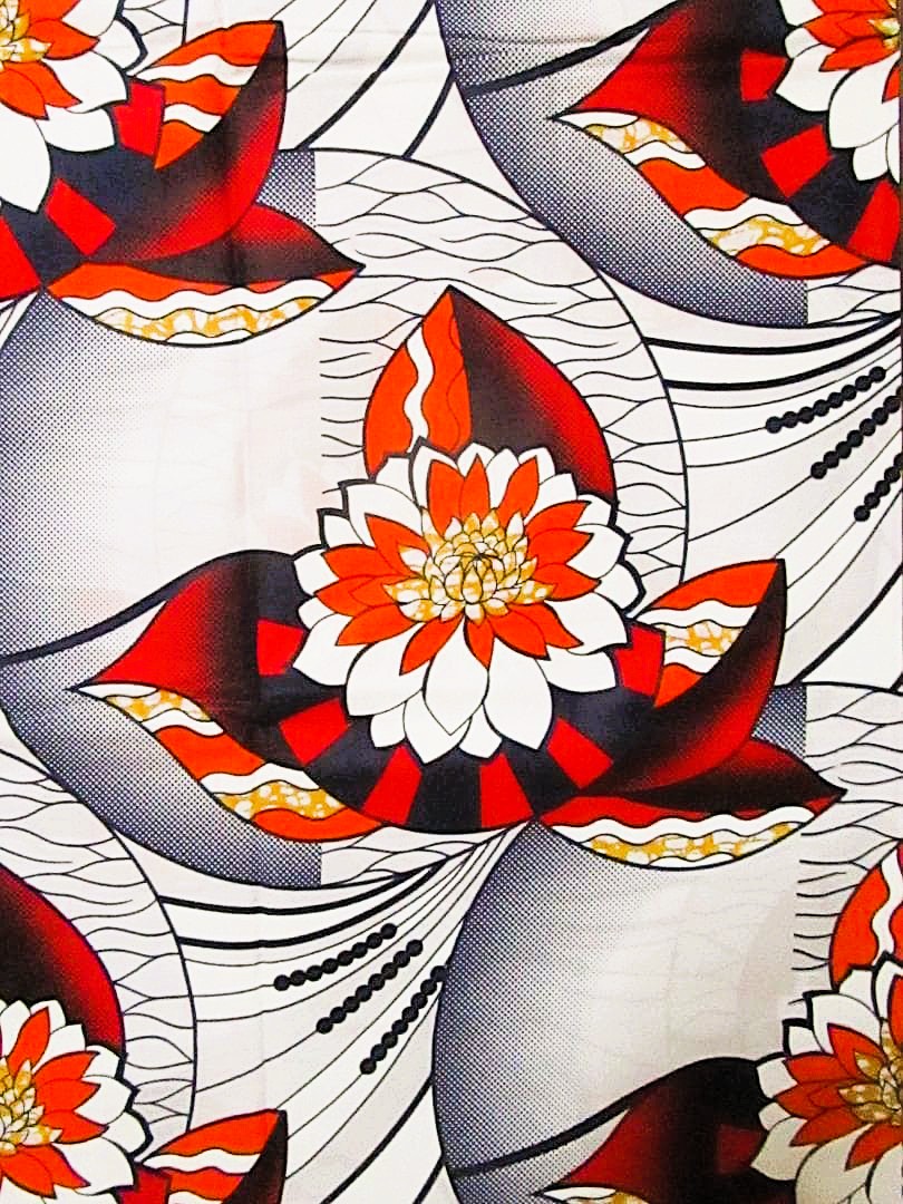 画像: アフリカンプリント生地 パーニュ