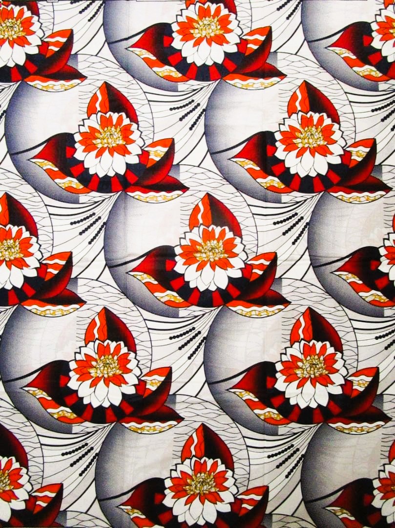 画像1: アフリカンプリント生地 パーニュ