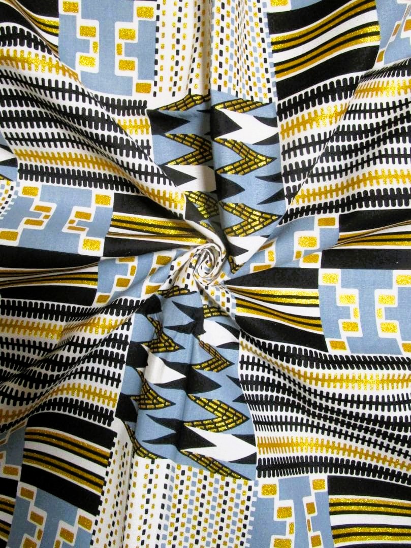画像: アフリカンプリント生地 パーニュ