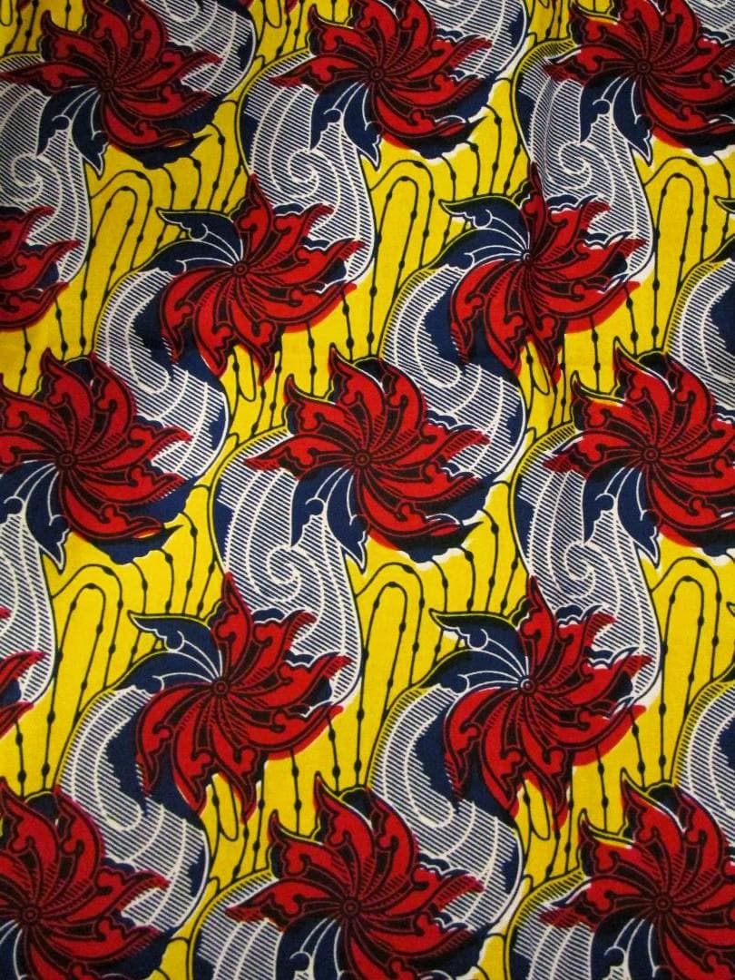 画像: アフリカンプリント生地 パーニュ