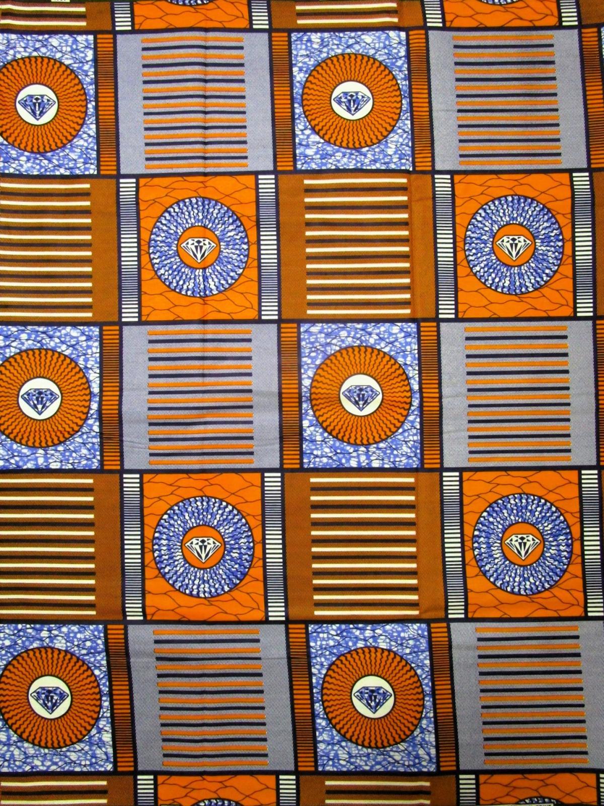 画像1: アフリカンプリント生地 パーニュ