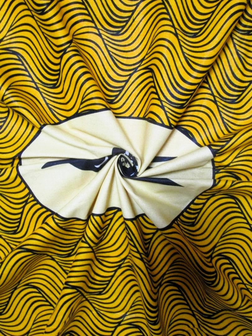 画像: アフリカンプリント生地 パーニュ