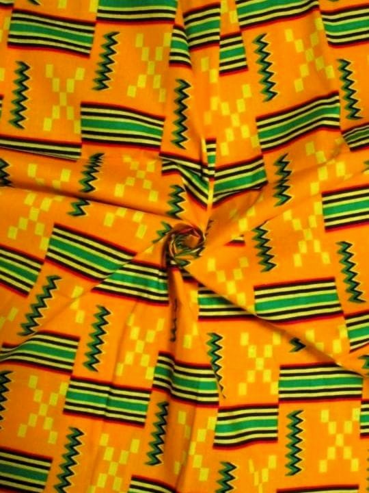 画像: アフリカンプリント生地 パーニュ