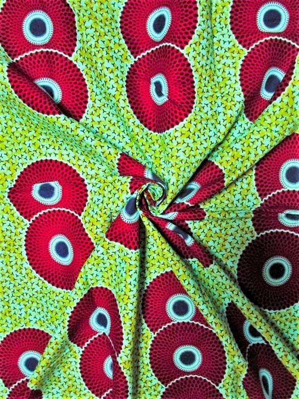 画像: アフリカンプリント生地 パーニュ
