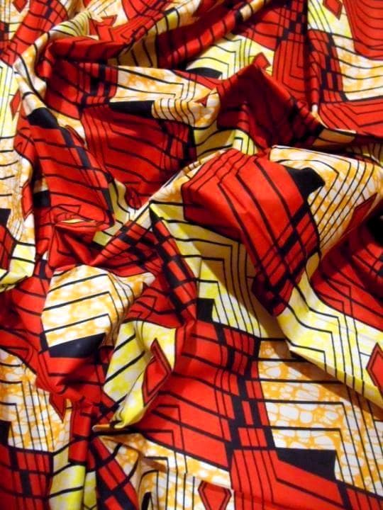画像: アフリカンプリント生地 パーニュ