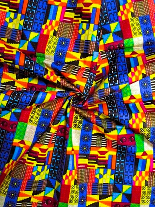 画像: アフリカンプリント生地 パーニュ