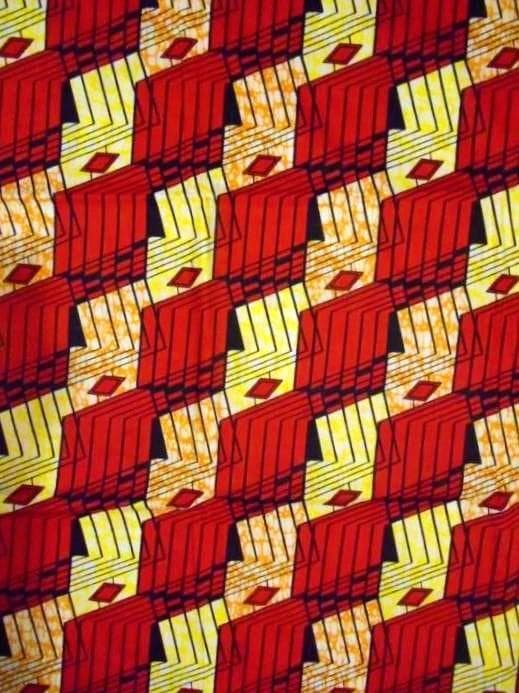 画像1: アフリカンプリント生地 パーニュ