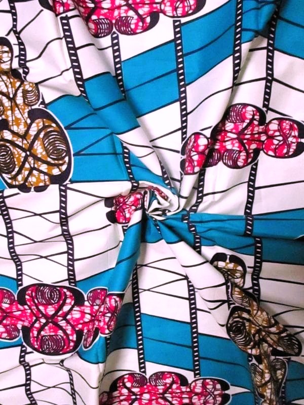 画像: アフリカンプリント生地 パーニュ