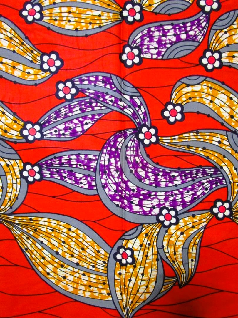 画像: アフリカンプリント生地 パーニュ