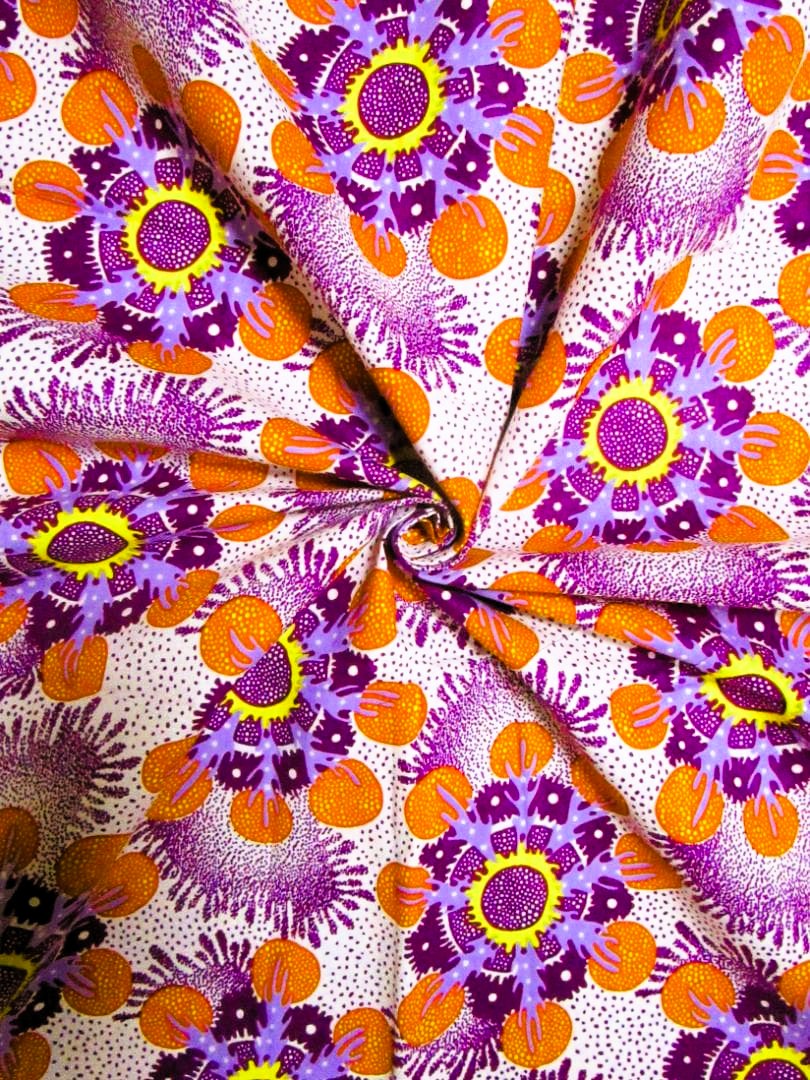 画像: アフリカンプリント生地 パーニュ