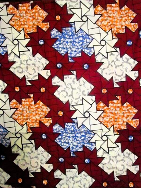 画像1: アフリカンプリント生地 パーニュ