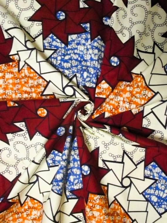 画像: アフリカンプリント生地 パーニュ