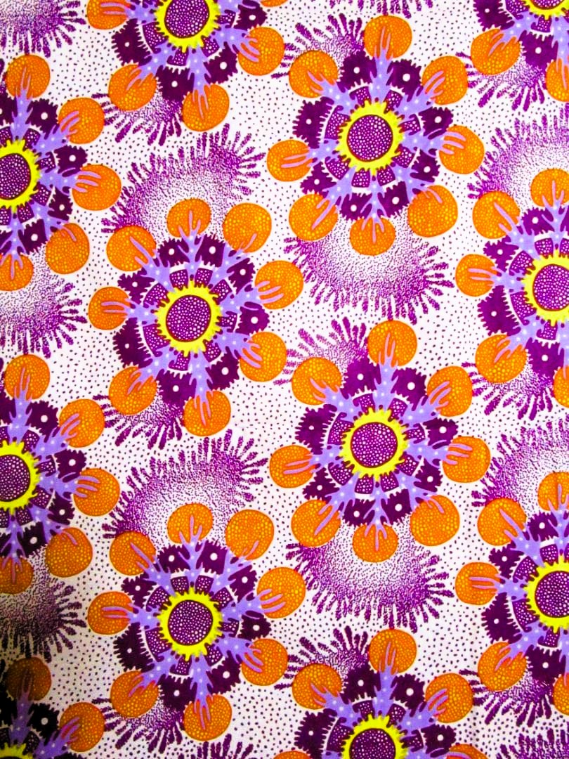 画像: アフリカンプリント生地 パーニュ