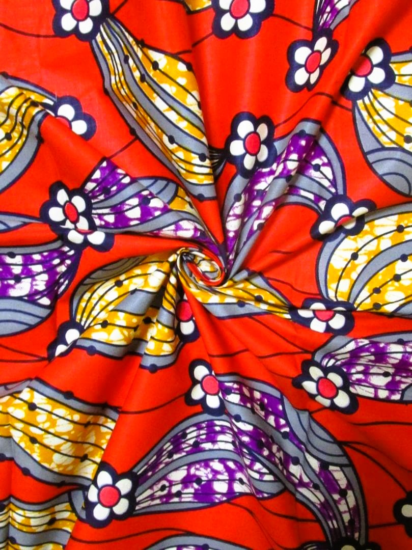 画像: アフリカンプリント生地 パーニュ