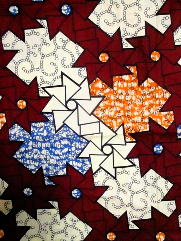 画像: アフリカンプリント生地 パーニュ