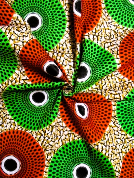 画像: アフリカンプリント生地 パーニュ