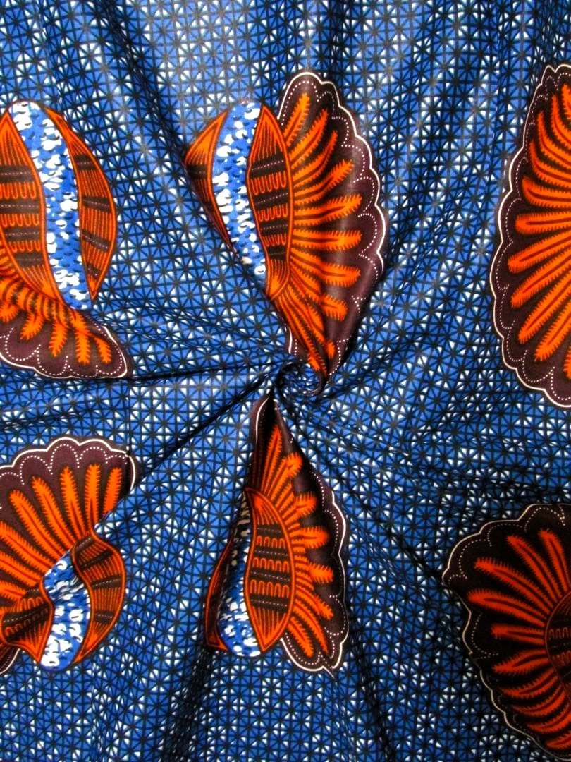 画像: アフリカンプリント生地 パーニュ