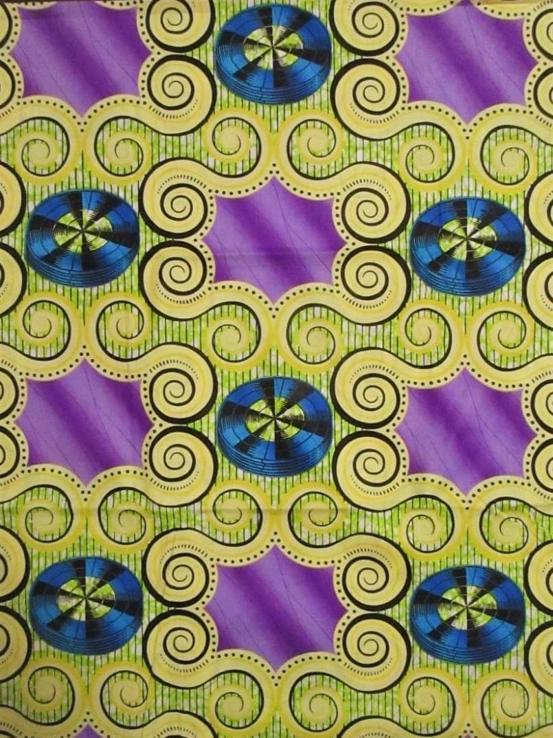 画像1: アフリカンプリント生地 パーニュ