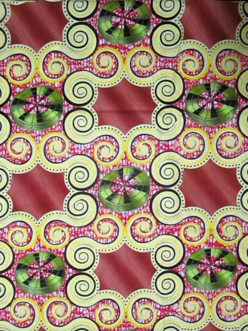 画像1: アフリカンプリント生地 パーニュ