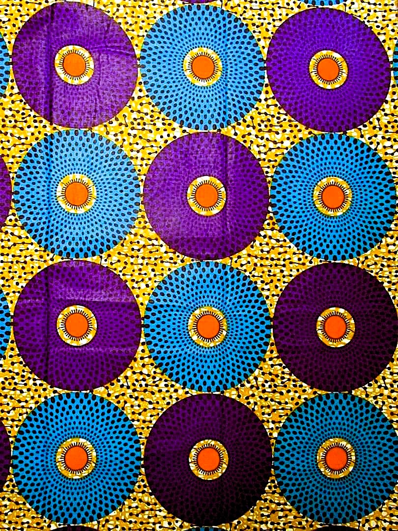 画像1: アフリカンプリント生地 パーニュ