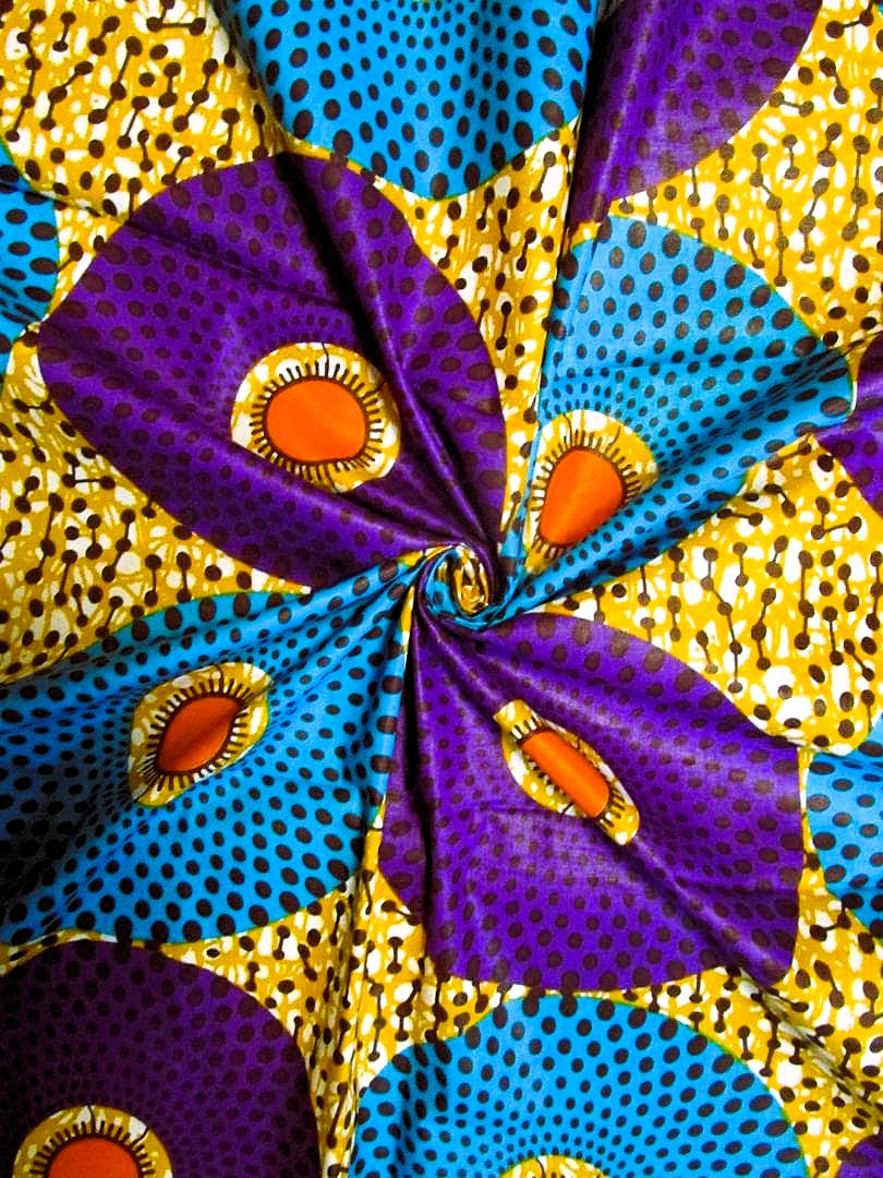 画像: アフリカンプリント生地 パーニュ
