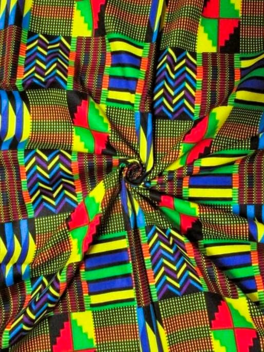 画像: アフリカンプリント生地 パーニュ