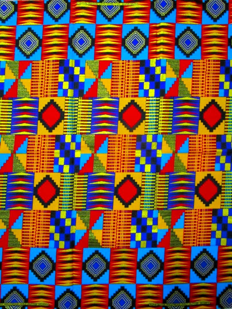 画像1: アフリカンプリント生地 パーニュ