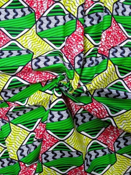 画像: アフリカンプリント生地 パーニュ