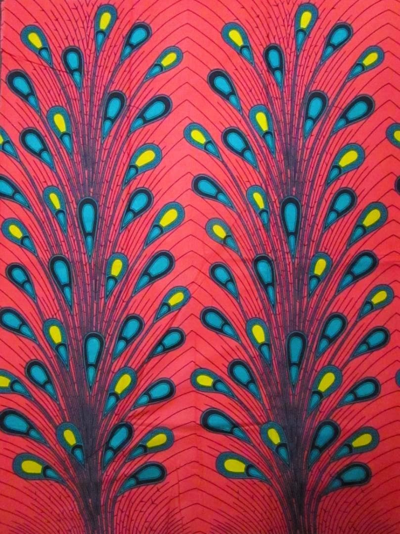 画像1: アフリカンプリント生地 パーニュ