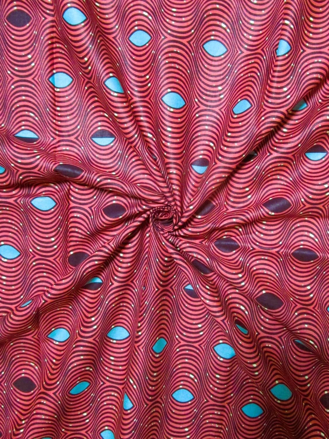 画像: アフリカンプリント生地 パーニュ