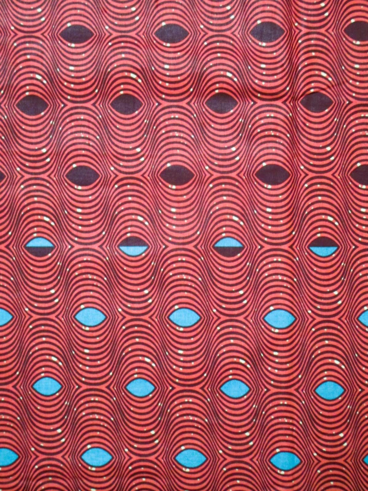 画像1: アフリカンプリント生地 パーニュ