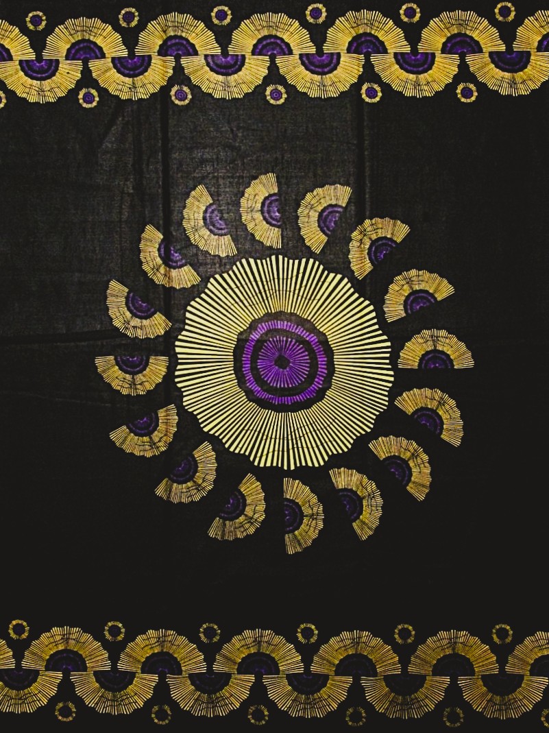 画像1: アフリカンプリント生地 パーニュ