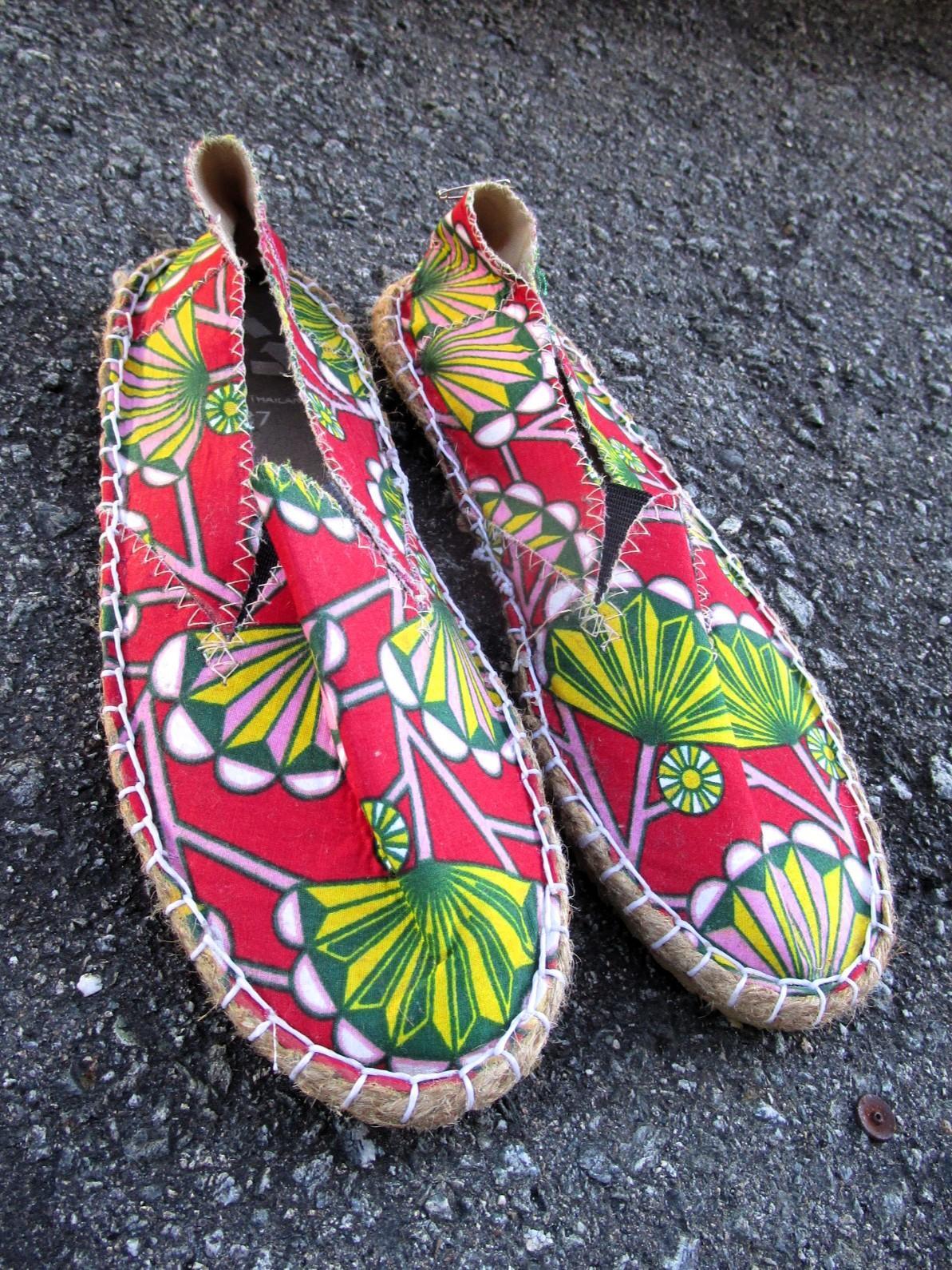 画像: 【２３ｃｍ 】アフリカンプリント＊パーニュ＊エスパドリーユ＊シューズ
