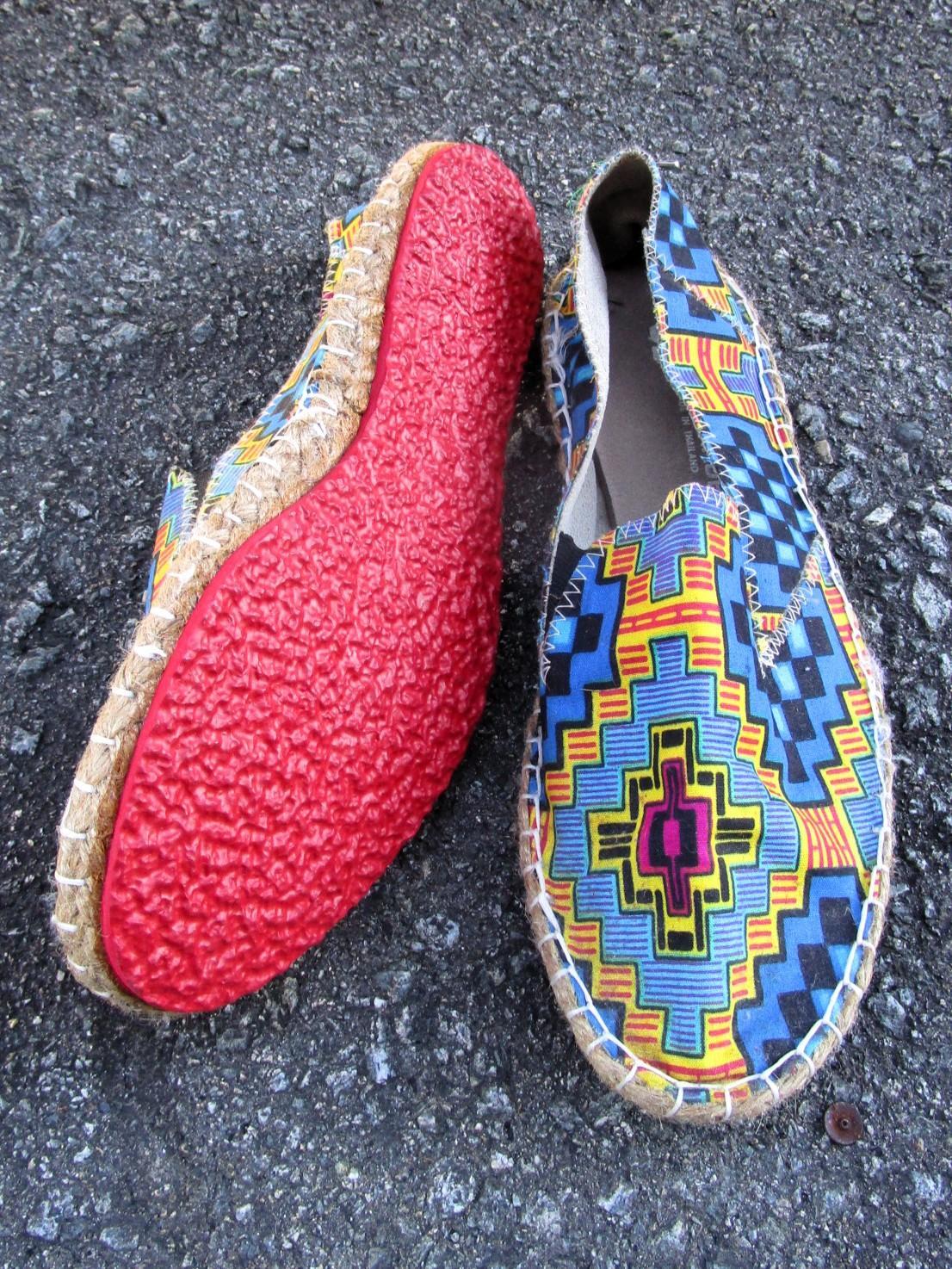 画像: 【２６・５ｃｍ 】アフリカンプリント＊パーニュ＊エスパドリーユ＊シューズ
