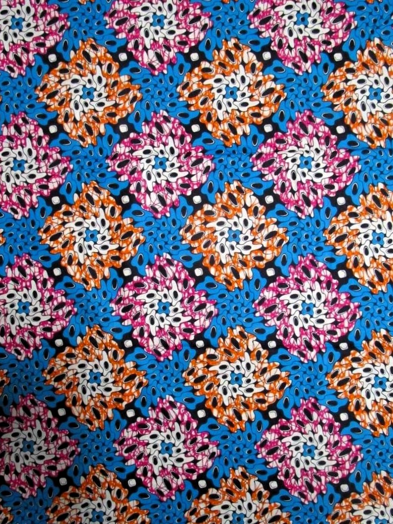 画像1: アフリカンプリント生地 パーニュ