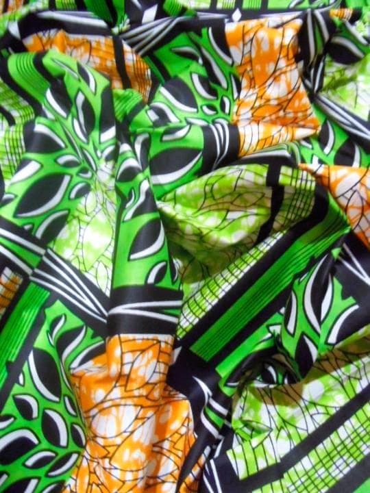 画像: アフリカンプリント生地 パーニュ