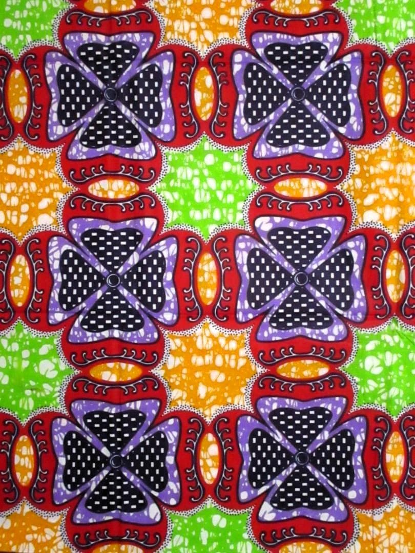 画像: アフリカンプリント生地 パーニュ