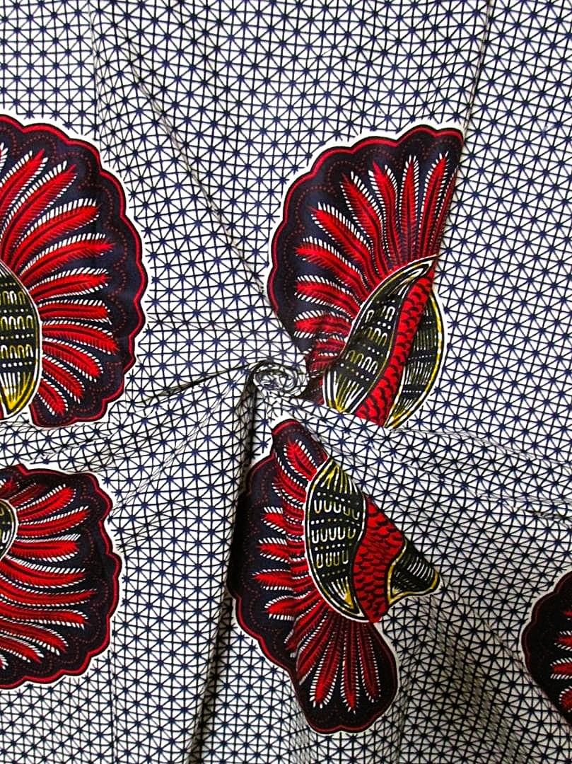 画像: アフリカンプリント生地 パーニュ