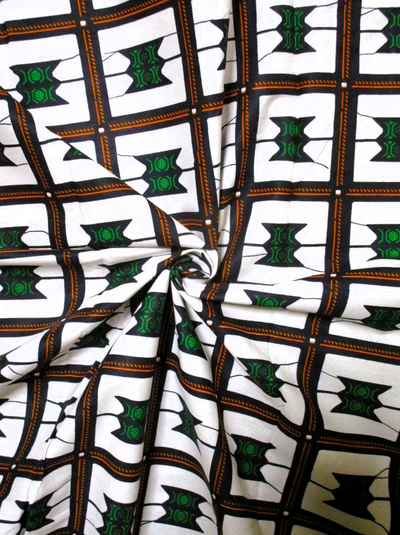 画像: アフリカンプリント生地 パーニュ