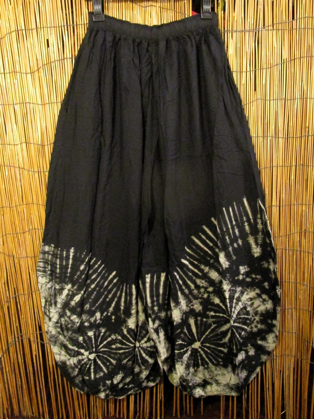 画像1: モノトーンタイダイ染め＊レーヨン素材＊ゆったりシルエット＊ビッグアラジンパンツ＊バルーンパンツ