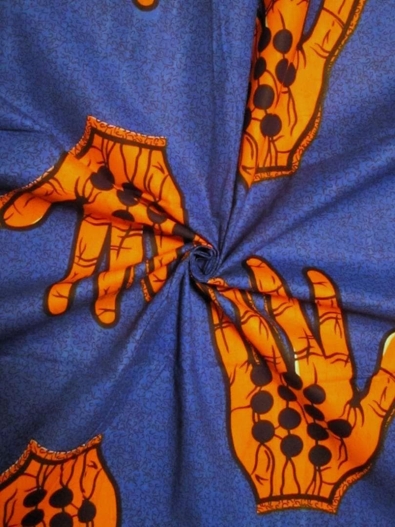 画像: アフリカンプリント生地 パーニュ