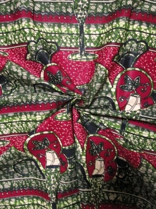 画像: アフリカンプリント生地 パーニュ