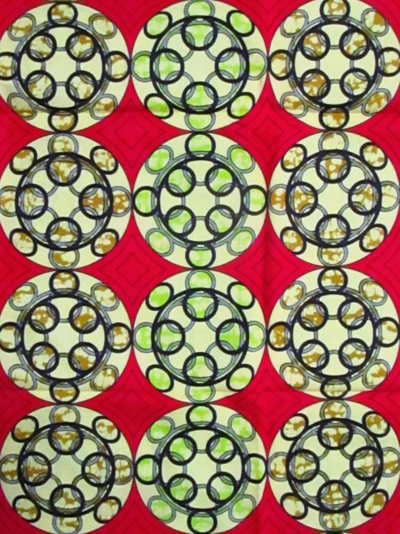 画像1: アフリカンプリント生地 パーニュ