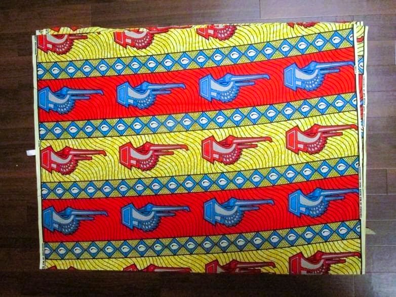 画像: アフリカンプリント生地 パーニュ