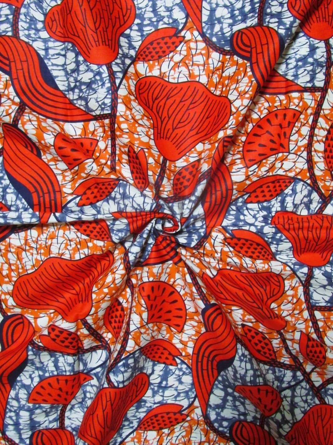 画像: アフリカンプリント生地 パーニュ